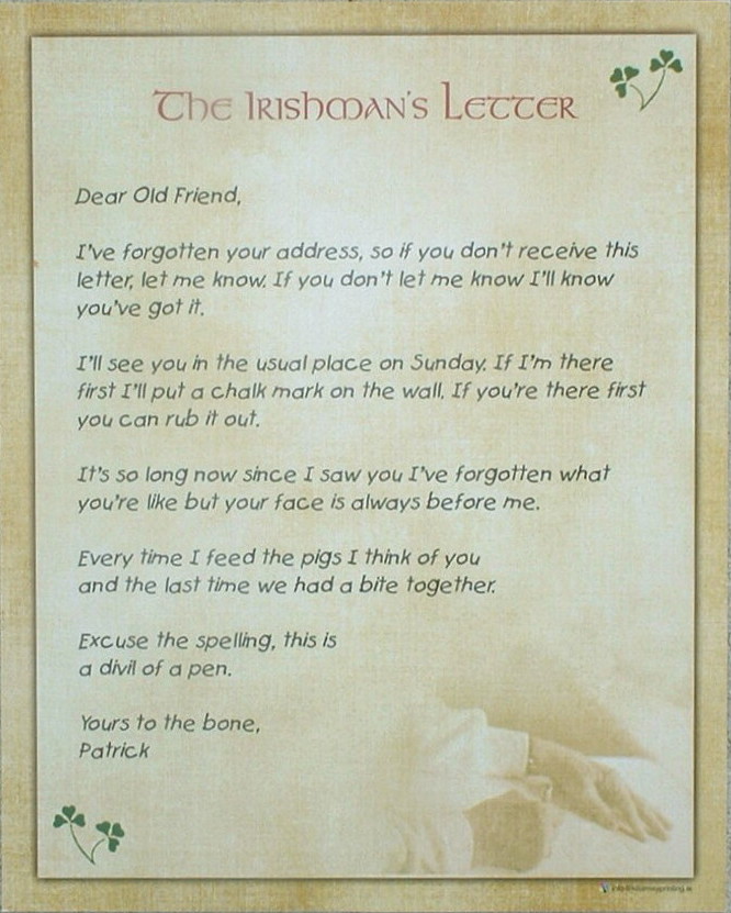 Irishman's Letter